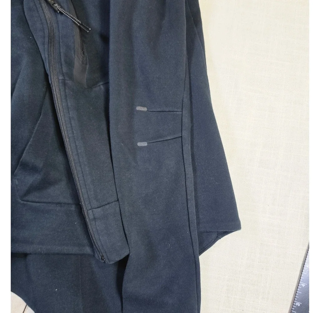 Nike Tech Fleece Full Zip Jacket Black High Low Hem Mens Small 642688-011